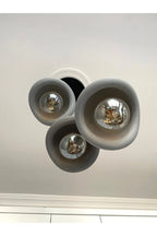 Beton Görünümlü Modern Şık İskandinav Tarz 3 Başlıklı Avize
