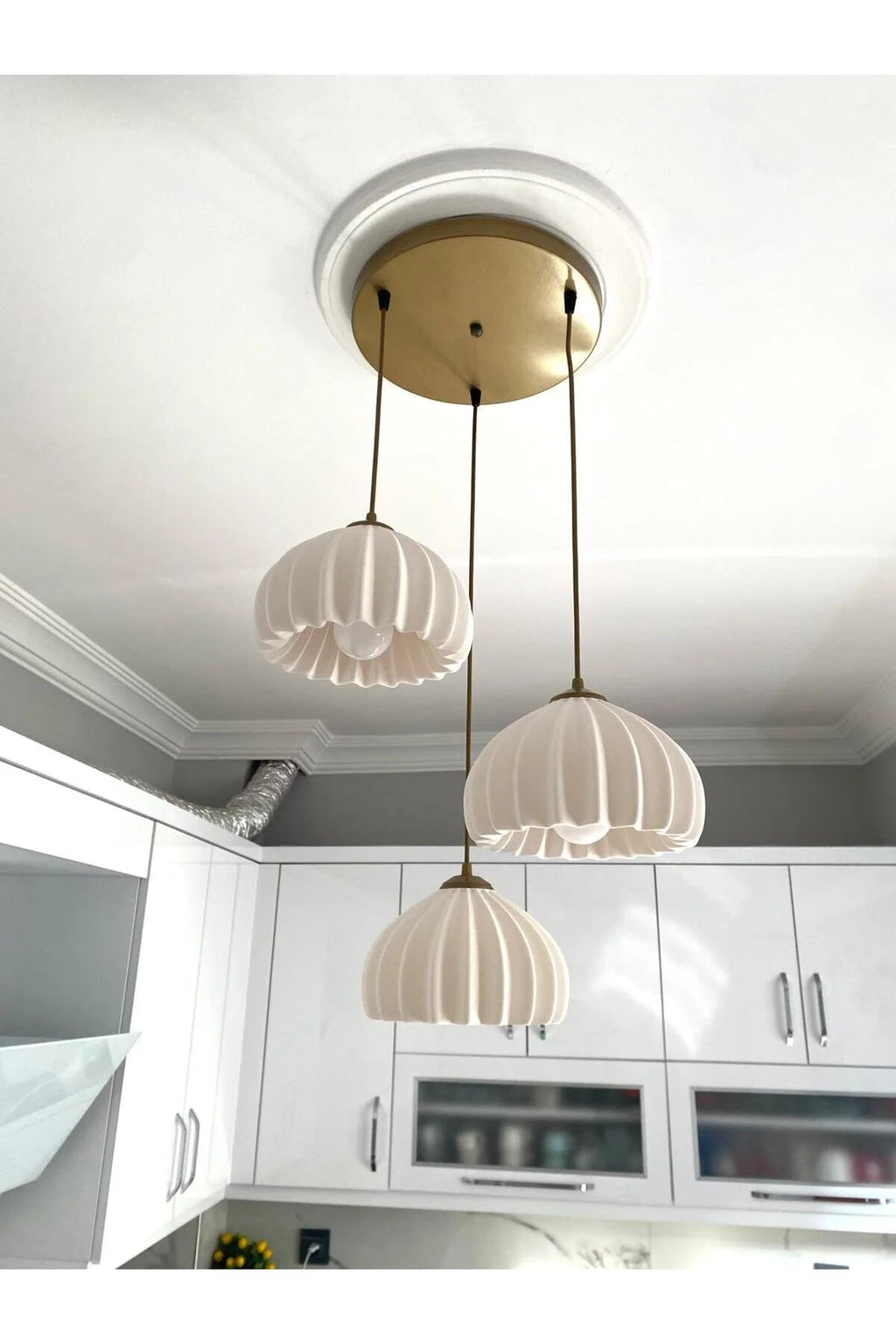 Solis Modern 3’lü Sarkıt Avize | Salon ve Mutfak Aydınlatması Şık Bohem Tarz