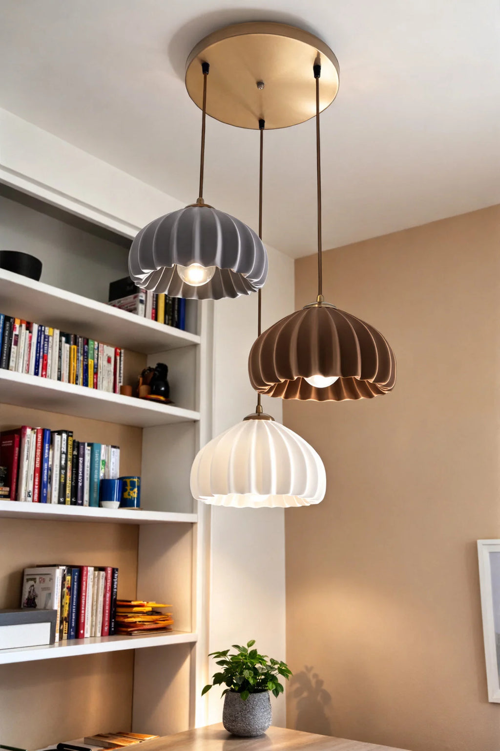 Solis Modern 3’lü Sarkıt Avize | Salon ve Mutfak Aydınlatması Şık Bohem Tarz