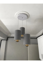 Pinterest Stil Beton Dokulu 3’lü Sarkıt Long Stone Avize
