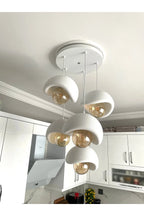 Modern 5'li Avize Beton Dokulu - Salon ve Oturma Odası İçin Şık Tasarım