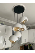 Modern 5'li Avize Beton Dokulu - Salon ve Oturma Odası İçin Şık Tasarım