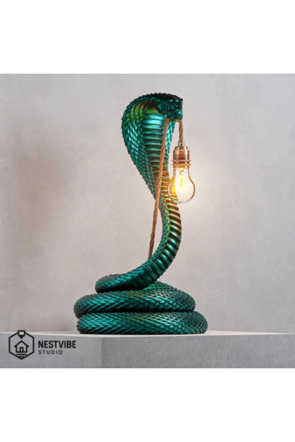 Kobra Tasarımlı Şık Masa Lambası Nestvibe Özel Seri