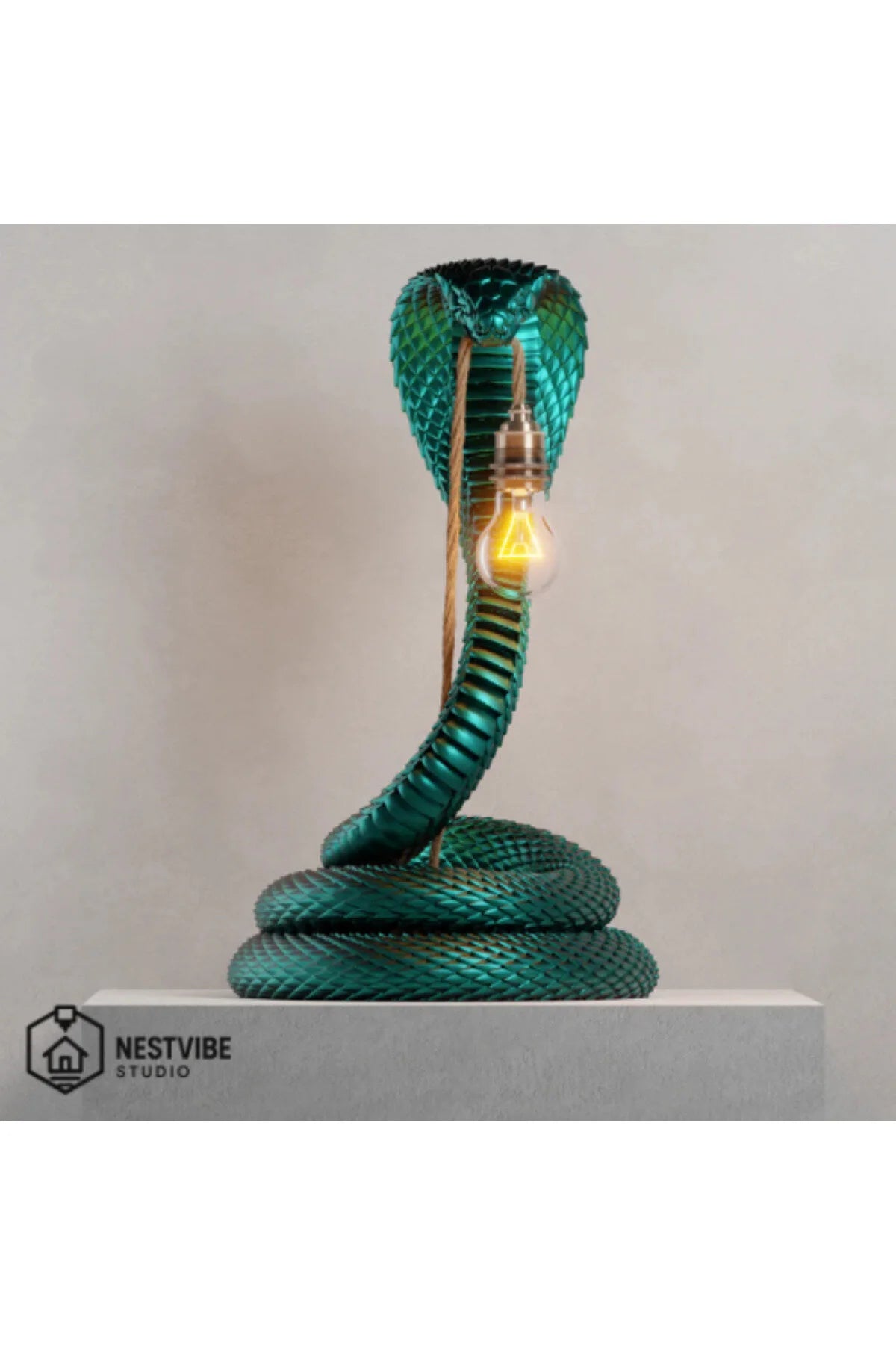 Kobra Tasarımlı Şık Masa Lambası Nestvibe Özel Seri