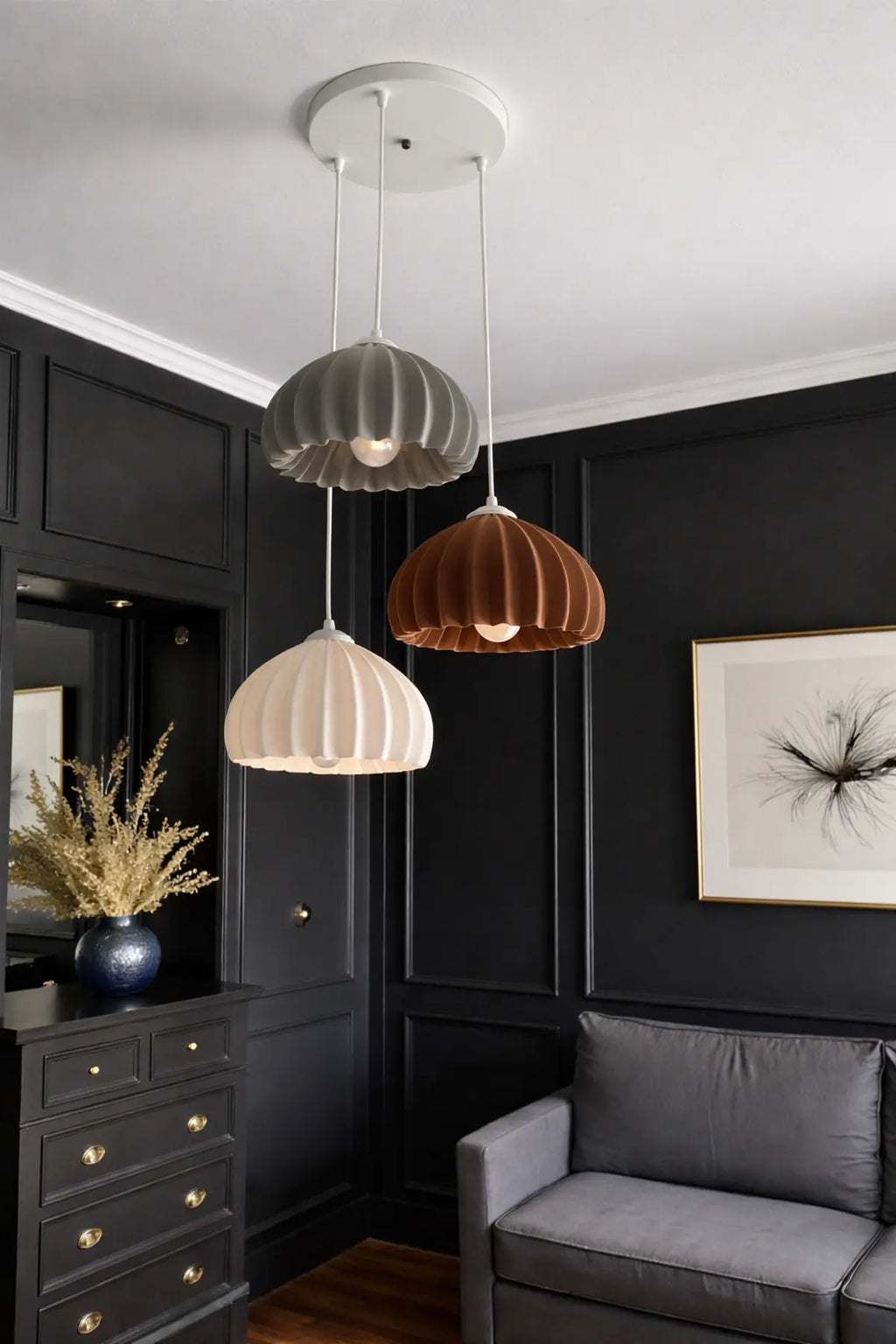 Solis Modern 3’lü Sarkıt Avize | Salon ve Mutfak Aydınlatması Şık Bohem Tarz