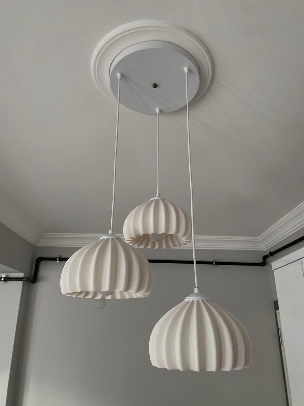 Solis Modern 3’lü Sarkıt Avize | Salon ve Mutfak Aydınlatması Şık Bohem Tarz